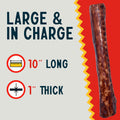 Canine Chews 10" Beef Basted Rawhide Bones for Large Dogs - 20 Pack - Hand-Rolled Dog Chews Basted in Beef Broth - Promotes Dental Health