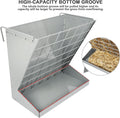 Wall Mount Hay Rack, Metal 2 in 1 Hay and Grain Feeder