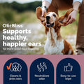 Vetnique Oticbliss Cat & Dog Ear Wipes - Dog Ear Infection Wipes or Dog Ear Cleaner Wipes for Dirty, Waxy, Smelly Ears, Odor Control with Aloe Vera & Salicylic Acid (X-Lg Ear Cleaning Wipes (60ct))