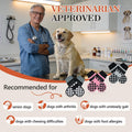 Socks for Dogs to Prevent Licking - Double Side Dog Foot Paw Covers, Dog Socks for Hardwood Floors Anti Slip, No Twist Puppy Booties Dog Grip Socks for Small Medium Large Senior Dogs, Black, XS