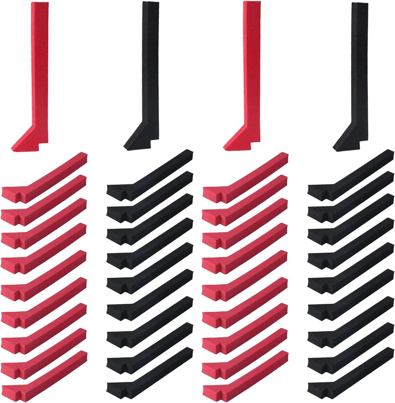 40 Packs Foam Seals, Compatible with Els Pet Litter Box, Red & Black