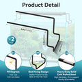 WooFog 2 Pcs Aquarium Light Riser for Rimmed/Rimless Tanks (Width 3 inch)