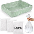 120 Pcs Disposable Plastic Cage Liners 27x19 in Clear Bunny Litter Box Liner