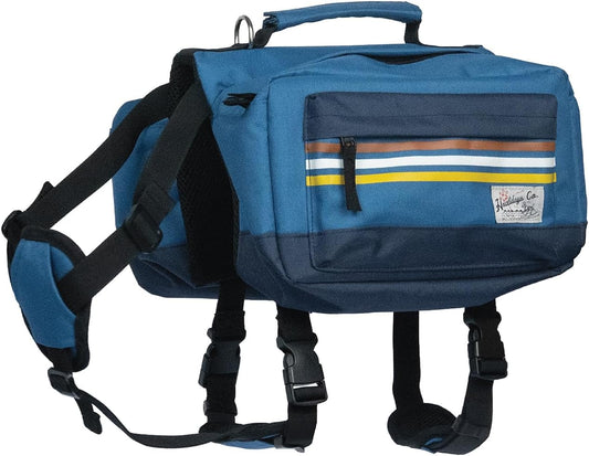 Dog Backpack Harness for Medium & Large Breeds Dogs – Dog Hiking Saddle Bag with Handle & Large Side Pockets for Camping