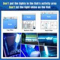 7W Aquarium UV Light for 20-100 Gallon Fish Tank Aquarium Light Algae Clean Light Green Machine Algae Remover