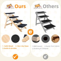 MEWANG Wood Pet Stairs & Ramp for Small/Medium Dogs and Cats, Aging Pets – 2-in-1 Foldable, Portable, Non-Slip Pet Ladder for Tall Beds, Couches,Cars–Holds Up to 220 lbs (31.5" L x 17.2" W x 25.0" H)