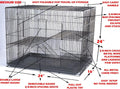 3-Levels Portable Rat Sugar Glider Mouse Small Animal Critter Metal Cage