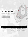 Harrison Howard Stretch Fly Mask with Forelock Opening and Patterns Comfortable Breathable Snug Fitting Horse Fly Mask F