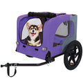 Heavy Duty Dog Bike Trailer with 16" All-Terrain Wheels & Universal Hitch, Foldable Pet/Cargo Carrier for Bicycles, Camping, Hiking