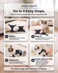 Luxelle Escape Proof Cat Harness with Retractable Leash & Wrist Strap Set