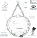 Herm Sprenger Chrome Plated Steel Dog Collar with Quick Release ClicLock Buckle and Biothane Insert Training Collar for 