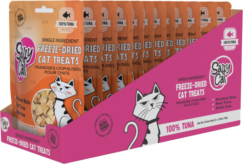 Salty Cat Freeze Dried Tuna cat Treats, 100% Wild-Caught Tuna, 10 g