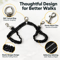 Double Dog Leash 360 Swivel Tangle Free for 2 Dogs 15-27 Inch