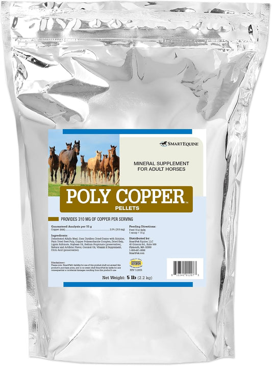 SmartEquine Poly Copper Pellets, 5 lb, 150 Servings