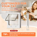 LIBBEPET Thin Cat Door, Safety Pet Door for Cats Up to 25 lbs, Interior Cat Door with 4 Way Locking for Window, Sliding Door and Cat House, Easy to Install, Extra Large