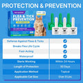 WEALLIN Flea and Tick Prevention for Large Cat, Fleas and Ticks Treatment for Cats Over 9 lbs, Topical Cat Flea Treatment, Fast-Acting & Long-Lasting Fleas Control for Cats, 6-Dose Supply