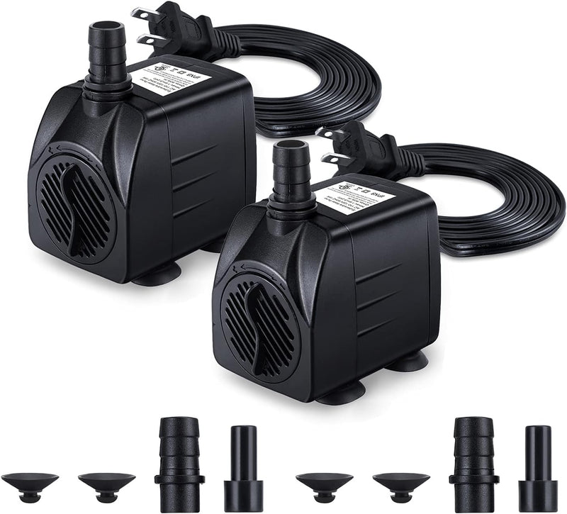 CWKJ Fountain, 2 Packs 220GPH Submersible Water Pump for Pond Aquarium