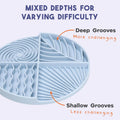 Awoo Paradise - Dog Lick Mat for Slow Feeding & Anxiety - Non-Slip Silicone Slow Feeder with Suction Cups - Dishwasher Safe Pet Dish for Grooming, Training, and Boredom Relief (Sky)