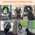 HIDROSIL Cat Door for Screen Door, Inside Openning 10x10x0.5 inch, Patent Desigh Pet Screen Door with Lockable Magnetic Flap for Doggy and Cat Door, Suitable 0-18lb Cats and Small Dogs, Black