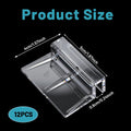12pcs Aquarium Lid Clips Transparent,6mm Rimless Fish Tank Glass