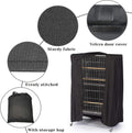 Fhiny Bird Cage Cover, 33.8”L×24”W×46.8”H Water-Proof Good Night Black-Out Birdcage Cover Durable Washable Windproof Cage Accessories for Parrot Parakeet Small Animal Sleeping