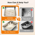 AIPERRO Stainless Steel Litter Box with Lid, High Sided Metal Litter Boxes