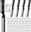 Yinkin 5 Pcs Dog Razor Comb with 25 Blades, Pet Grooming Trimmer