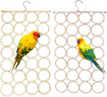 2 Packs Parrot Swing Hanging Toys, Bird Climbing Rope Net Ladders Small Medium Pet Activity Toy Suitable for Parakeet,Co