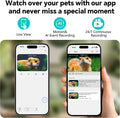 SnapBud 3MP 2K AI Reptile & Aquarium Camera with Angle Magnetic Mount, Close-Focus Lens for Fish Tank Terrarium Lizard Snake Pet, 2.4G&5GHz WiFi, 24/7 Recording, Anti-Glare & No Reflection
