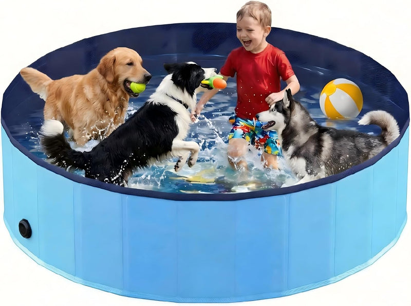 Foldable Dog Pool, Collapsible Dog Swimming Pool 72