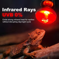 MIXJOY 100W Infrared Heat Lamp Bulbs, 2 Pack Reptile Infrared Heat Emitter Red Heat Lamp Bulbs Infrared Basking Light Bu