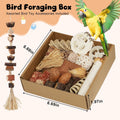 ZooVibe Bird Toys Parrot Natural Foraging Box Parakeet Toys DIY Hanging String for Cockatiels,Conures,Love Birds,and Other Small to Medium Birds Cage Accessories (Medium)