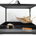 Reptile Hammock Corner Triangle 2 PCS,100% Natural Seagrass Fiber,Bearded Dragon Tank Accessories Habitat Decor for Liza