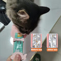 DORUI Cat Treat Spoon Squeeze & 3 Pcs Can Lids | Cat Treat Feeder for Liquid Snack | Universal Silicone Pet Can Covers BPA Free | Churu Spoon Dispenser(Pink)