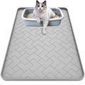 Silicone Cat Litter Mat for litter box Large 34" X 22"-Easy to Clean Cat Litter Trapping Mat, Waterproof, urine-proof and non-slip to keep the floor clean and tidy（Gray）