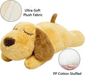 HonourHope Dog Heartbeat Toy (Dog Yellow, Medium) - Plush Pet Calming Toy with Simulated Heartbeat and Heat for Anxiety 