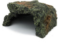 JIHAQUA Reptile Rock Hide Cave Aquarium Habitat Decor Tortoise Hideout