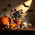 CCINEE 12 Pcs Mini Resin Animal Skull Heads in 4 Styles, Realistic Hand-Polished Skull Figurines for Halloween Decor, Aq