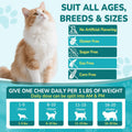 Woyamay 4-IN-1 Flea and Tick Prevention for Cats, 500 Crunchy & Creamy Chews, Cat Flea Treatment, Natural Oral Flea Treatment for Cats, Daily Support for Flea, Immune, Skin & Coat, Gut, Chicken Flavor