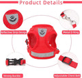 Cat & Dog Vest Harness - All Weather Mesh, Reflective Strap, Step-in Adjustable for Small Cats & Dogs (Red, XS)