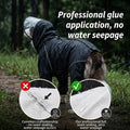 Dog Raincoat for Medium Large Dogs,rain Jacket Coat, Full Leg Coverage Waterproof Rain Suit with Detachable Hood & Tail, Reflective Strips, Snag-Free Top Zipper (Black for Boy, X-Large)
