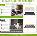 Rabbit Hutch Indoor Bunny Cage Outdoor Wood House with Wire Mesh,Brown