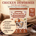 Natural Chicken Dewormer Powder, Chili Mix with Oregano for Poultry Supplement,16OZ