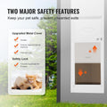 VEVOR Dog Door for Sliding Glass Door, 75 7/8"-80 11/16" Adjustable Height Doggy Door for Sliding Doors, Aluminum Frame Tempered Glass Pet Door with Hinge Structure Flap and Lock (X-Large)