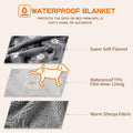 Waterproof Dog Blankets for Large Dogs 50"x60" Dark Grey
