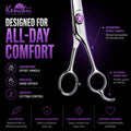 Kenchii Scorpion Dog Grooming Scissors, 7 Inch Straight Shears, Dog Scissors for Grooming, Professional Pet Grooming Scissors, Heavy Duty, Durable and Sharp