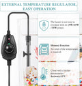 HITOP 15W/25W/35W Mini Aquarium Heater Submersible Small Fish Tank Heater for up to 10Gallons Fish Tanks, Fish Bowls, Be