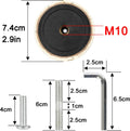 NEUMIHARO 2.9in 7.4cm Diameter Cat Tree Scratching Post Replacement Parts Sisal Pole (M10, 25cm/9.8in)