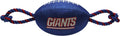 Pets First NFL New York Giants Football Dog Toy, Tough Quality Nylon Materials, Strong Pull Ropes, Inner Squeaker, NFL T