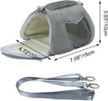 Litewoo Hamster Travel Carrier Portable Bag with Adjustable Strap, Grey, L